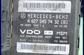 БЛОК УПРАВЛЕНИЯ PRZEPYWOMIERZ MERCEDES W168 A0275457432