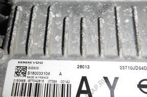 БЛОК УПРАВЛЕНИЯ QASHQAI 23710JD54D S180033104 SID303