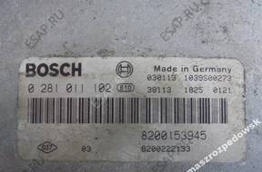 БЛОК УПРАВЛЕНИЯ   RENAULT 0281011102 8200153945