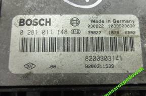 БЛОК УПРАВЛЕНИЯ   RENAULT 0281011148 8200303141