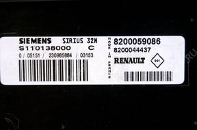 БЛОК УПРАВЛЕНИЯ RENAULT 16V SIRIUS S110138000C БЕЗ КОДА
