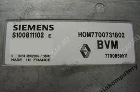 БЛОК УПРАВЛЕНИЯ RENAULT 19 7700731802 s100811102e БЕЗ КОДА
