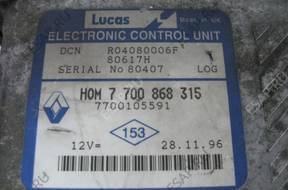 БЛОК УПРАВЛЕНИЯ RENAULT 1.9 7700868315 7700105591
