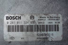 БЛОК УПРАВЛЕНИЯ RENAULT 1.9 DCI 8200309316 0281011324