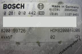 БЛОК УПРАВЛЕНИЯ RENAULT 1.9D 8200049306 0281010442 БЕЗ КОДА