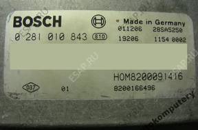 БЛОК УПРАВЛЕНИЯ RENAULT 1.9D 8200091416 0281010843 БЕЗ КОДА