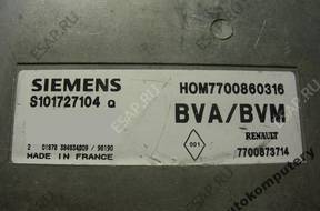 БЛОК УПРАВЛЕНИЯ RENAULT 2.0 7700860316 s101727104q БЕЗ КОДА