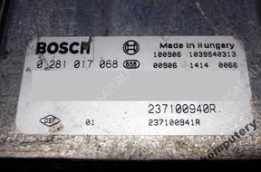БЛОК УПРАВЛЕНИЯ RENAULT 237100940r 0281017068 БЕЗ КОДА