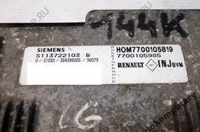 БЛОК УПРАВЛЕНИЯ RENAULT 7700105819 s113722103b БЕЗ КОДА