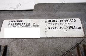 БЛОК УПРАВЛЕНИЯ RENAULT 7700110372 s115303102c БЕЗ КОДА