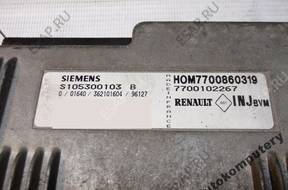 БЛОК УПРАВЛЕНИЯ RENAULT 7700860319 s105300103b БЕЗ КОДА