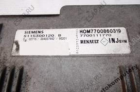 БЛОК УПРАВЛЕНИЯ RENAULT 7700860319 s115300120b БЕЗ КОДА