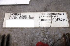 БЛОК УПРАВЛЕНИЯ RENAULT 7700863477 s103717205c БЕЗ КОДА