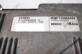 БЛОК УПРАВЛЕНИЯ RENAULT 7700864454 s115300204a БЕЗ КОДА