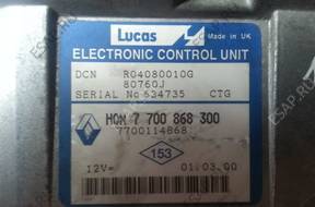 БЛОК УПРАВЛЕНИЯ RENAULT 7700868300 7700114868 R04080010G