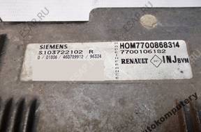 БЛОК УПРАВЛЕНИЯ RENAULT 7700868314 s103722102r БЕЗ КОДА