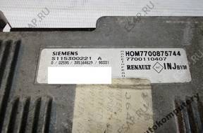 БЛОК УПРАВЛЕНИЯ RENAULT 7700875744 s115300221a БЕЗ КОДА