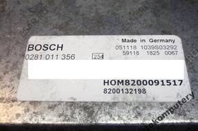 БЛОК УПРАВЛЕНИЯ RENAULT 8200091517 0281011356 БЕЗ КОДА