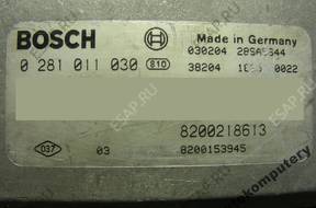 БЛОК УПРАВЛЕНИЯ RENAULT 8200218613 0281011030 БЕЗ КОДА