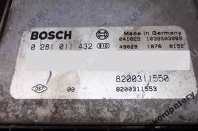 БЛОК УПРАВЛЕНИЯ RENAULT 8200311550 0281011432 БЕЗ КОДА