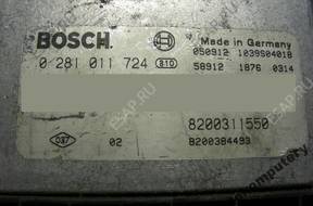 БЛОК УПРАВЛЕНИЯ RENAULT 8200311550 0281011724 БЕЗ КОДА