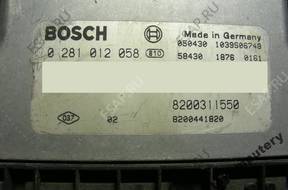 БЛОК УПРАВЛЕНИЯ RENAULT 8200311550 0281012058 БЕЗ КОДА