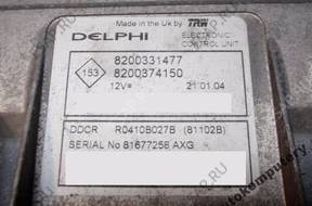 БЛОК УПРАВЛЕНИЯ RENAULT 8200331477 r0410b027b БЕЗ КОДА