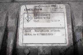 БЛОК УПРАВЛЕНИЯ RENAULT 8200334419 r0410b024b БЕЗ КОДА