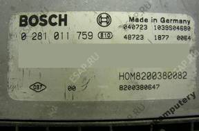 БЛОК УПРАВЛЕНИЯ RENAULT 8200380082 0281011759 БЕЗ КОДА