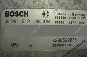 БЛОК УПРАВЛЕНИЯ RENAULT 8200520036 0281012199 БЕЗ КОДА
