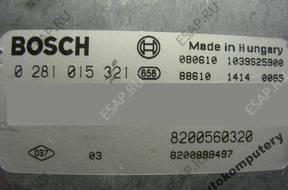 БЛОК УПРАВЛЕНИЯ RENAULT 8200560320 0281015321 БЕЗ КОДА