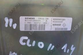 БЛОК УПРАВЛЕНИЯ RENAULT CLIO II 1.4 2000 год.