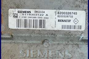 БЛОК УПРАВЛЕНИЯ RENAULT CLIO II S118303122A 8200326745