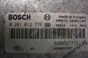 БЛОК УПРАВЛЕНИЯ RENAULT LAGUNA 0281012770 8200527713 1.9