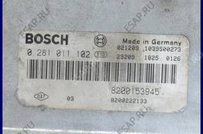 БЛОК УПРАВЛЕНИЯ RENAULT LAGUNA 1.9 0281011102 8200153945