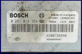 БЛОК УПРАВЛЕНИЯ RENAULT LAGUNA 2.0 0281014354 8200726880 БЛОК УПРАВЛЕНИЯ RENAULT LAGUNA 2.0 0281014354 8200726880
