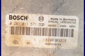 БЛОК УПРАВЛЕНИЯ RENAULT LAGUNA 2.2 0281011571 8200309318