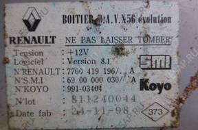 БЛОК УПРАВЛЕНИЯ RENAULT LAGUNA 7700419196 БЛОК УПРАВЛЕНИЯ RENAULT LAGUNA 7700419196