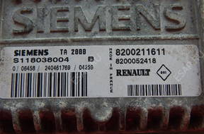 БЛОК УПРАВЛЕНИЯ RENAULT LAGUNA ECU S118038004B 8200211611