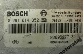 БЛОК УПРАВЛЕНИЯ RENAULT LAGUNA II  0281014352 8200527713