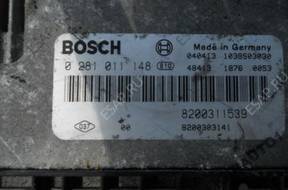 БЛОК УПРАВЛЕНИЯ RENAULT LAGUNA II 1.9 DCI 0281011148 2004 год