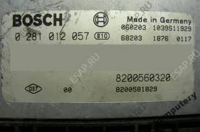 БЛОК УПРАВЛЕНИЯ RENAULT LAGUNA II 8200560320 0281012057 БЛОК УПРАВЛЕНИЯ RENAULT LAGUNA II 8200560320 0281012057
