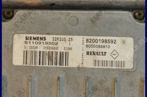 БЛОК УПРАВЛЕНИЯ RENAULT LAGUNA II S110919502I 8200198592