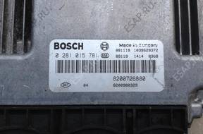 БЛОК УПРАВЛЕНИЯ RENAULT LAGUNA III   0281015781