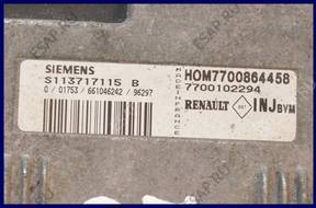 БЛОК УПРАВЛЕНИЯ RENAULT LAGUNA S113717115B HOM7700864458