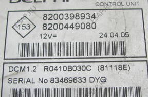 БЛОК УПРАВЛЕНИЯ RENAULT MODUS 1.5 DCI 8200398934