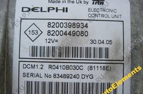 БЛОК УПРАВЛЕНИЯ RENAULT MODUS 1.5 DCI DELPHI 8200398934