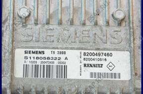 БЛОК УПРАВЛЕНИЯ RENAULT MODUS 1.6 S118058322A 8200497460