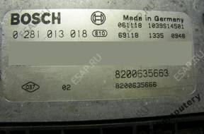 БЛОК УПРАВЛЕНИЯ RENAULT OPEL 8200635663 0281013018 БЕЗ КОДА