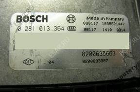 БЛОК УПРАВЛЕНИЯ RENAULT OPEL 8200635663 0281013364 БЕЗ КОДА